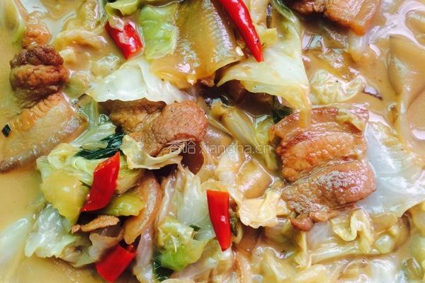 包菜烧肉的做法图解7