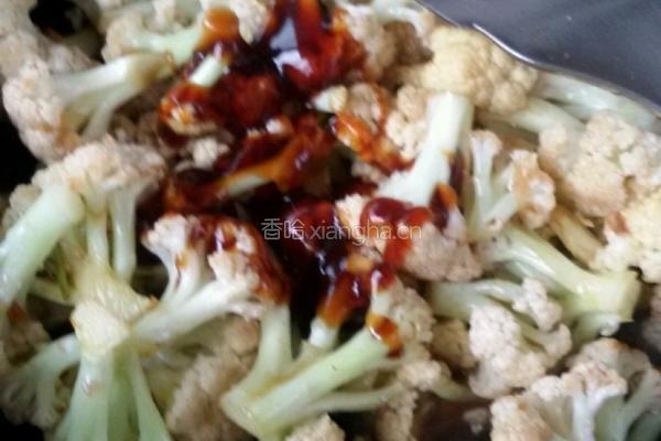 蚝油干锅菜花的做法图解5
