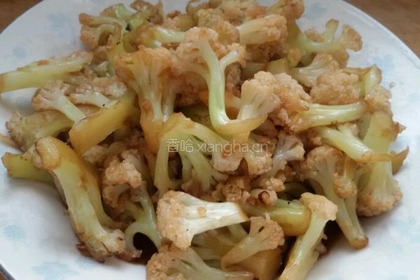 蚝油干锅菜花的做法图解6