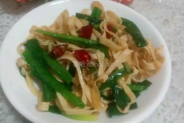 蚝油韭菜炒豆皮的做法图解8