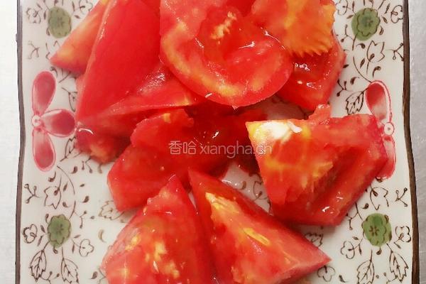 番茄炒西兰花的做法图解2