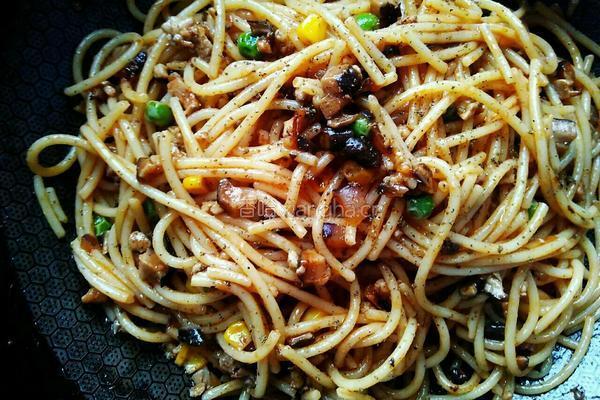 牛排~香菇肉酱意面的做法图解11
