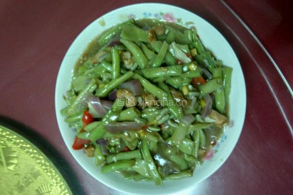 豆角炒肉的做法图解4