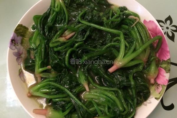 素炒菠菜的做法图解4