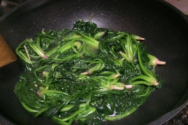 素炒菠菜的做法图解3