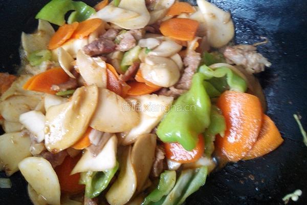 肉炒杏鲍菇的做法图解7