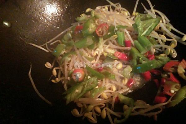 黄豆芽炒粉条的做法图解4