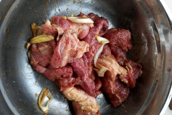 煎肉片，油麦菜的做法图解5
