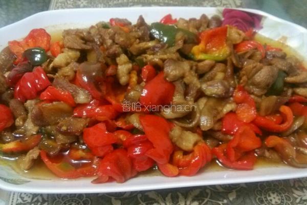 灯笼椒炒肉的做法图解4