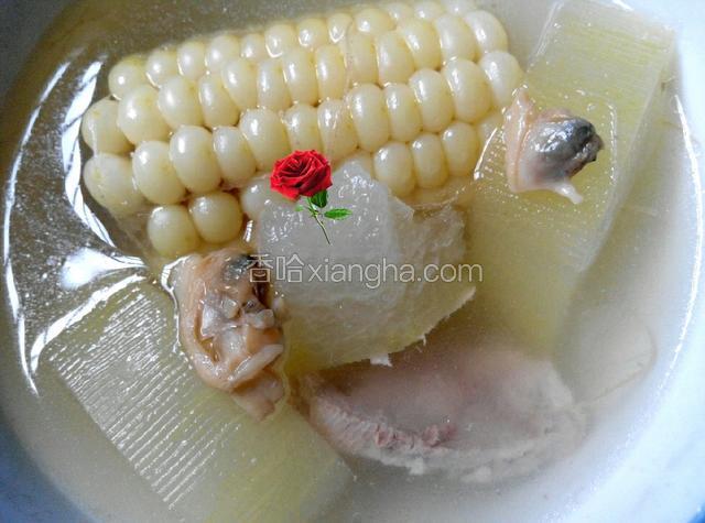 冬瓜玉米沙蚬瘦肉汤