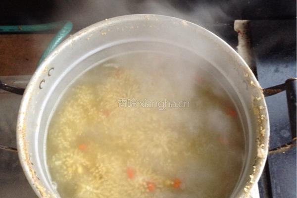 绿豆小米粥的做法图解5