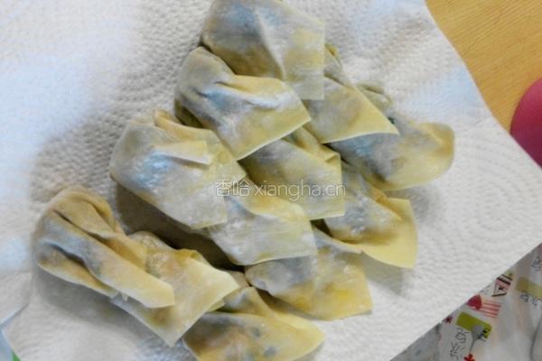 菜肉魚尾雲吞的做法图解12