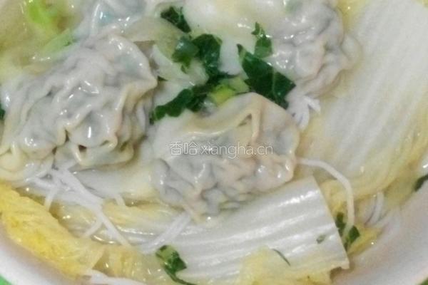 菜肉魚尾雲吞的做法图解17