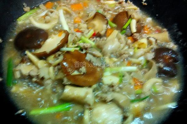 肉末炒杂菇的做法图解4