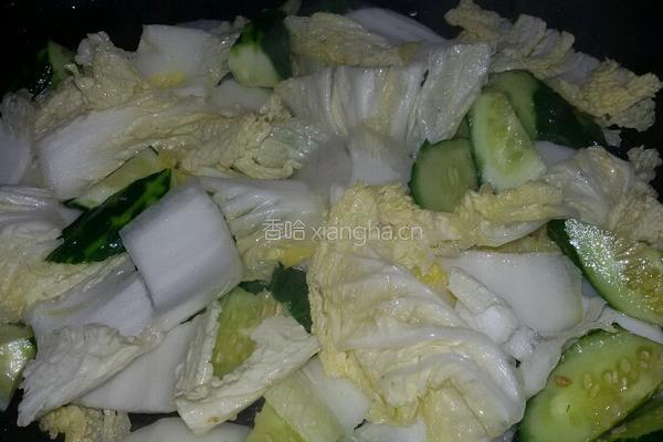 淋白菜青瓜的做法图解4