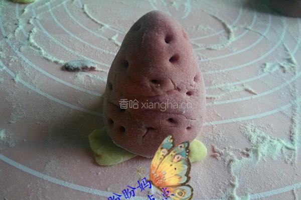 草莓豆沙包的做法图解11