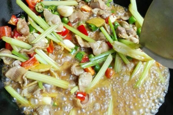香炒鸡胗的做法图解4