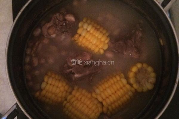 玉米花生炖猪骨的做法图解6