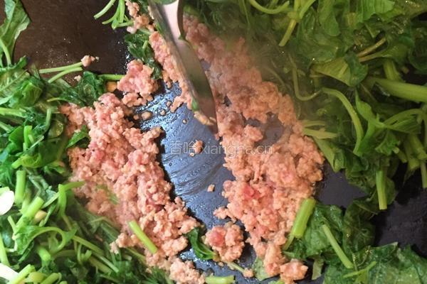 冬菜肉末炒苋菜的做法图解6