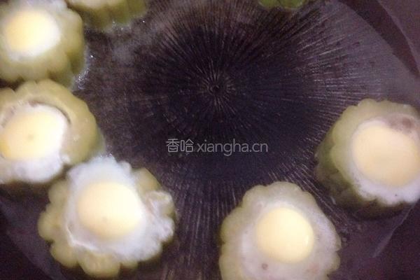 鹌鹑蛋肉末蒸苦瓜的做法图解4