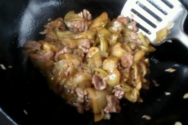 肉片炒茄子的做法图解8