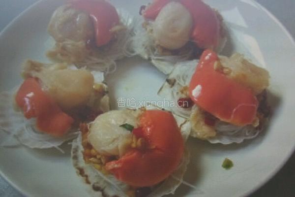 蒜蓉粉丝蒸扇贝的做法图解5