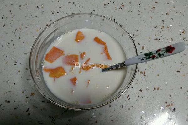 香芒奶昔的做法图解4