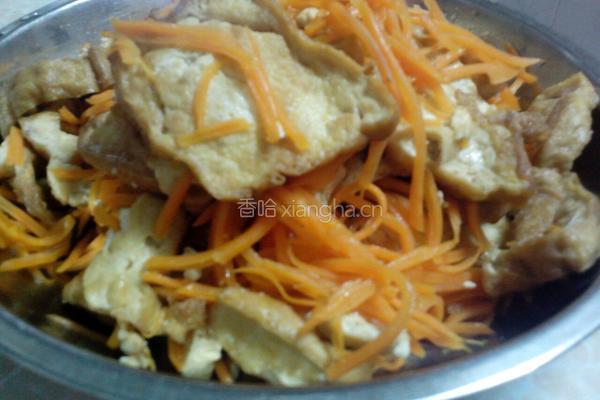 豆腐炒胡萝卜的做法图解7