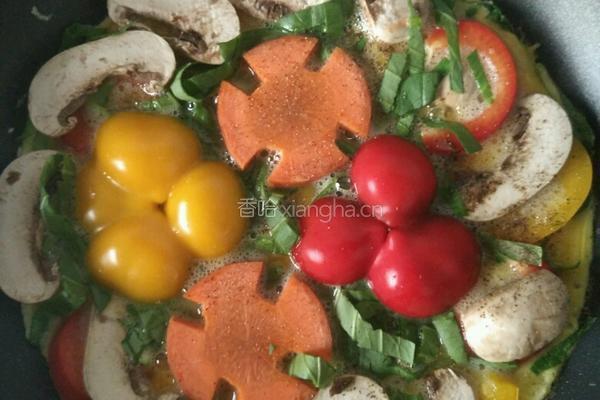 鸡蛋蔬菜低脂披萨的做法图解4