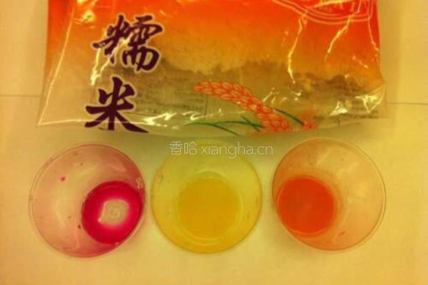 巧克力馅彩色汤圆的做法图解1