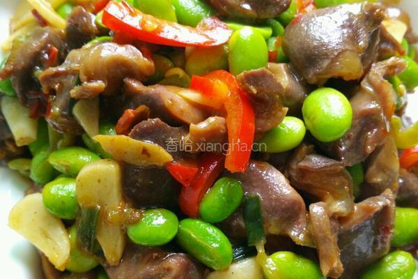 鸡肫炒豆米的做法图解9