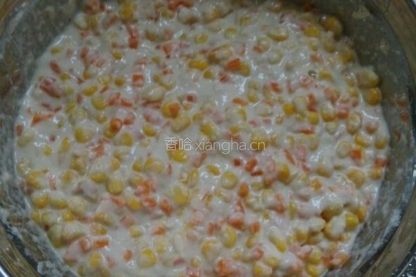 红萝卜玉米饼的做法图解7