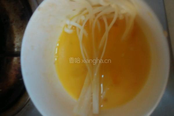 蛋煎金针菇的做法图解4