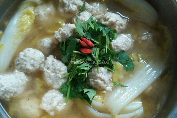 菜心嫩肉丸的做法图解5
