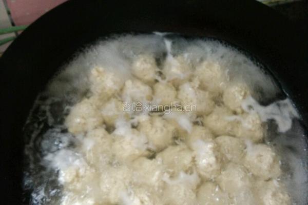 菜心嫩肉丸的做法图解3