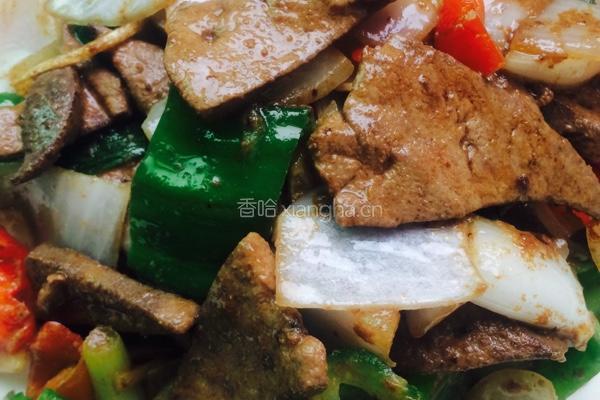 洋葱炒猪肝的做法图解7
