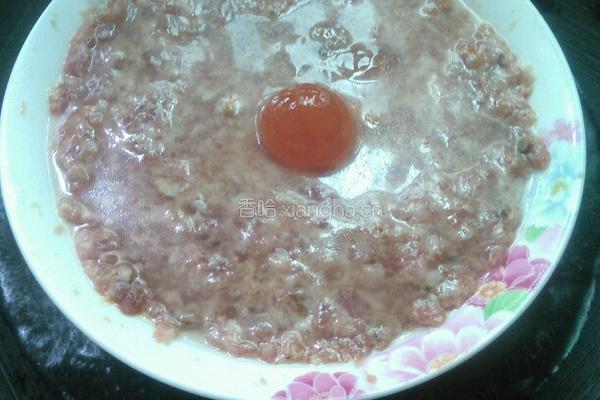 咸蛋蒸肉饼的做法图解5