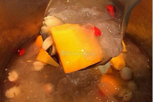 木瓜莲子银耳羹的做法图解7