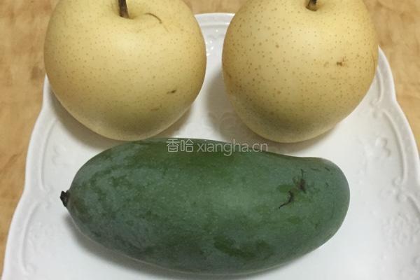 芒果雪梨汁的做法图解1