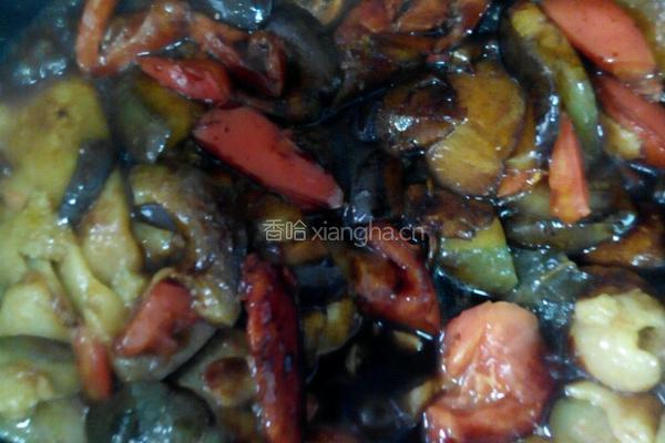 西红柿肉片熬茄子的做法图解9