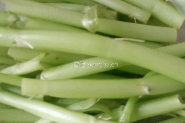 炒空心菜杆的做法图解1