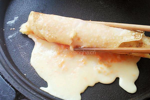 胡萝卜虾皮厚蛋烧的做法图解6