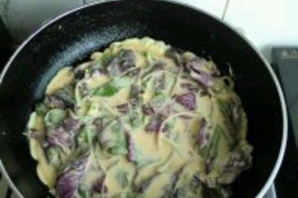 苋菜鸡蛋饼的做法图解5