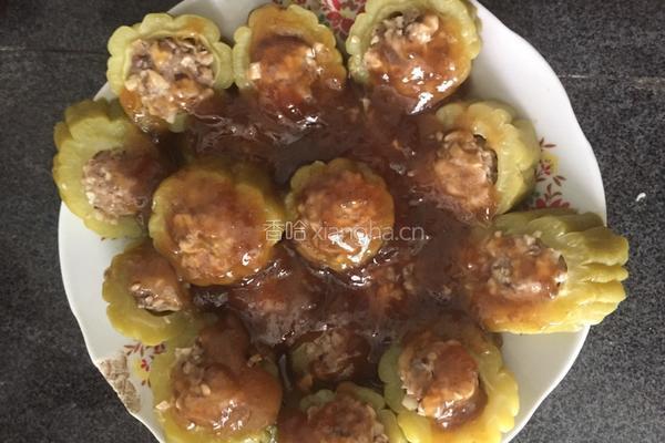 苦瓜酿肉的做法图解7