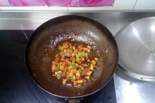 酱爆鸡丁盖浇面的做法图解5