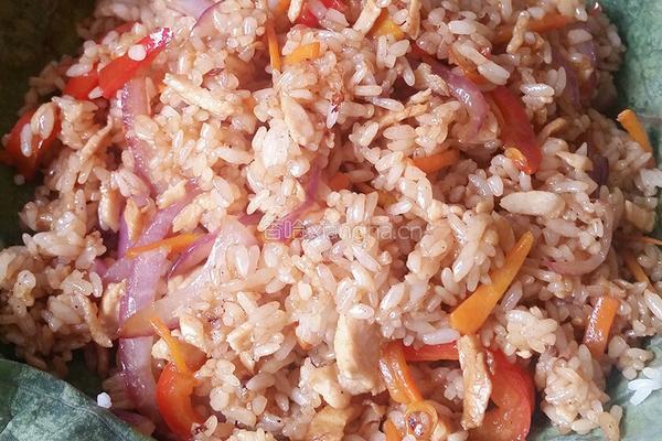 荷叶炒饭的做法图解10