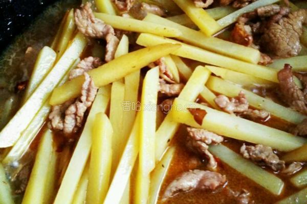 酱香肉片烧土豆条的做法图解6
