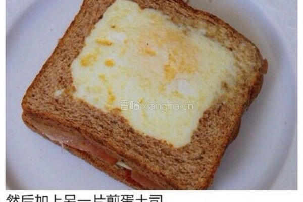 双蛋火腿黄瓜三明治的做法图解7