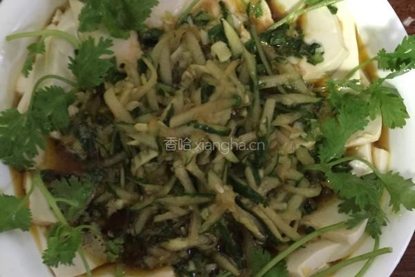 香辣黄瓜丝拌豆腐的做法图解10