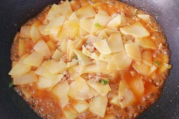 番茄酱肉沫炒土豆片的做法图解7